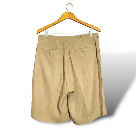 Nautica Men's Golf Pleated Front Chino Shorts Beige Size 32 Casual - Picture 4 of 5